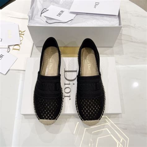 Perfect Dior Replica Openwork Embroidery Fisherman Shoes.